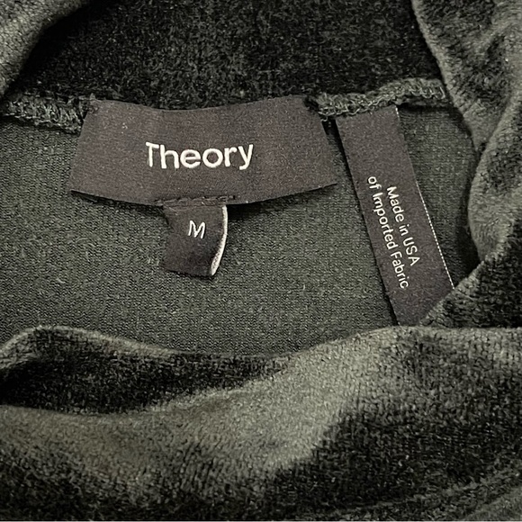 Theory Slim Turtleneck Tank Velour Knit Dark Holly Green Size Medium - Picture 6 of 8
